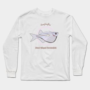 Black Winged Hatchetfish Long Sleeve T-Shirt